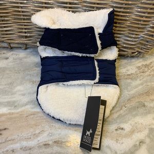 Dog blue coat from hotel doggy.    NWT